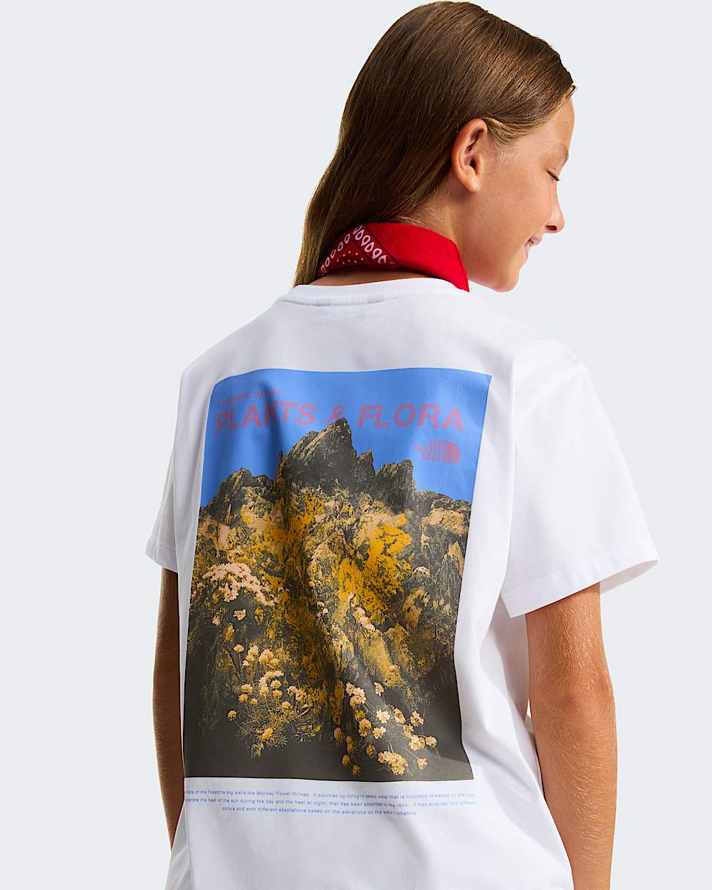 Girls Flora Relaxed TShirt TNF ALT5