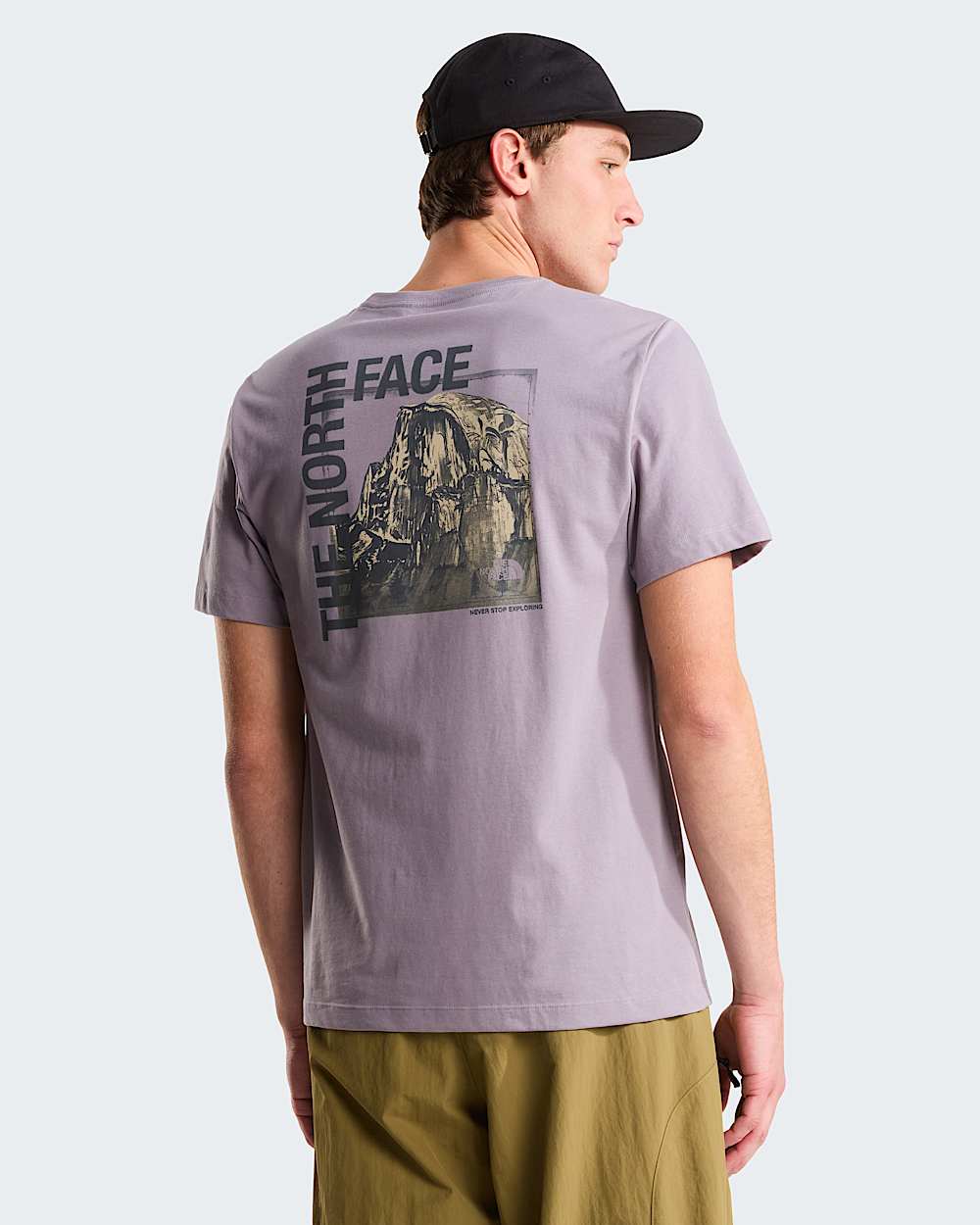 Mens Half Dome Photo Regular Graphic TShirt TNF HERO