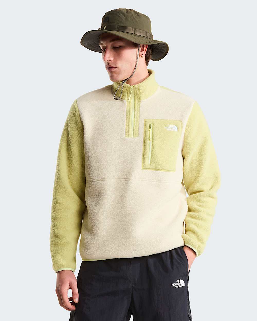 Yumiorifleecejas met kwartrits voor heren TNF Desert StonePearLemon Mist HERO