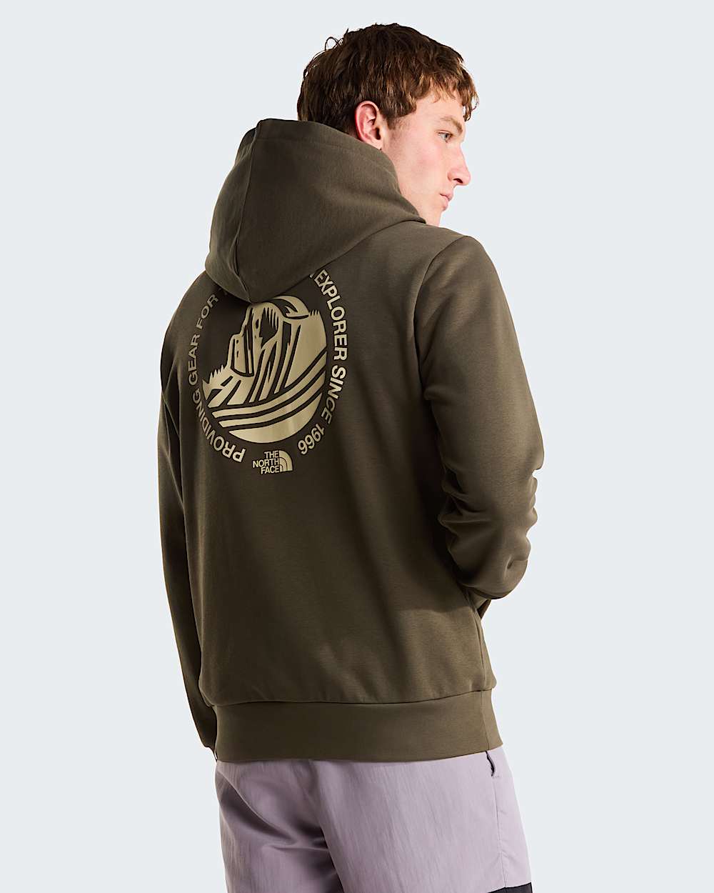 Sudadera recta con capucha y estampado grfico Monte para hombre TNF HERO