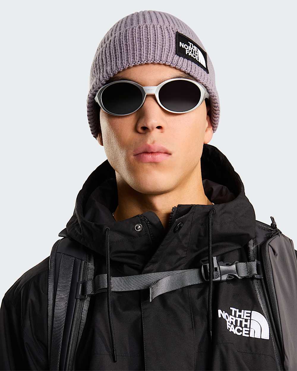 Logo Box Cuffed Beanie TNF TNF Transcendent Grey ALT12