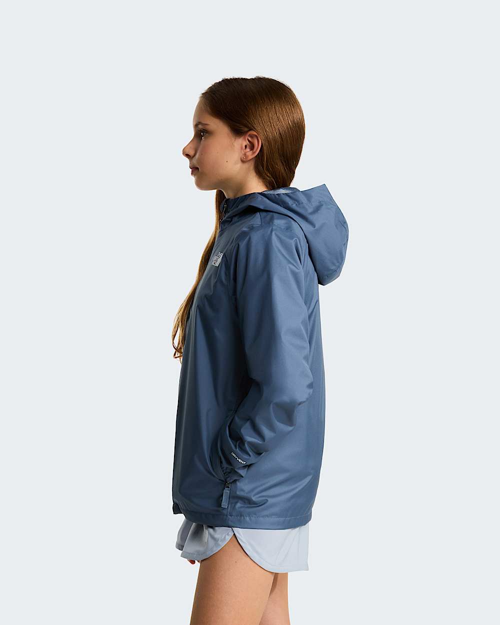 Ziplineregenjas voor tieners TNF Granite Grey ALT11
