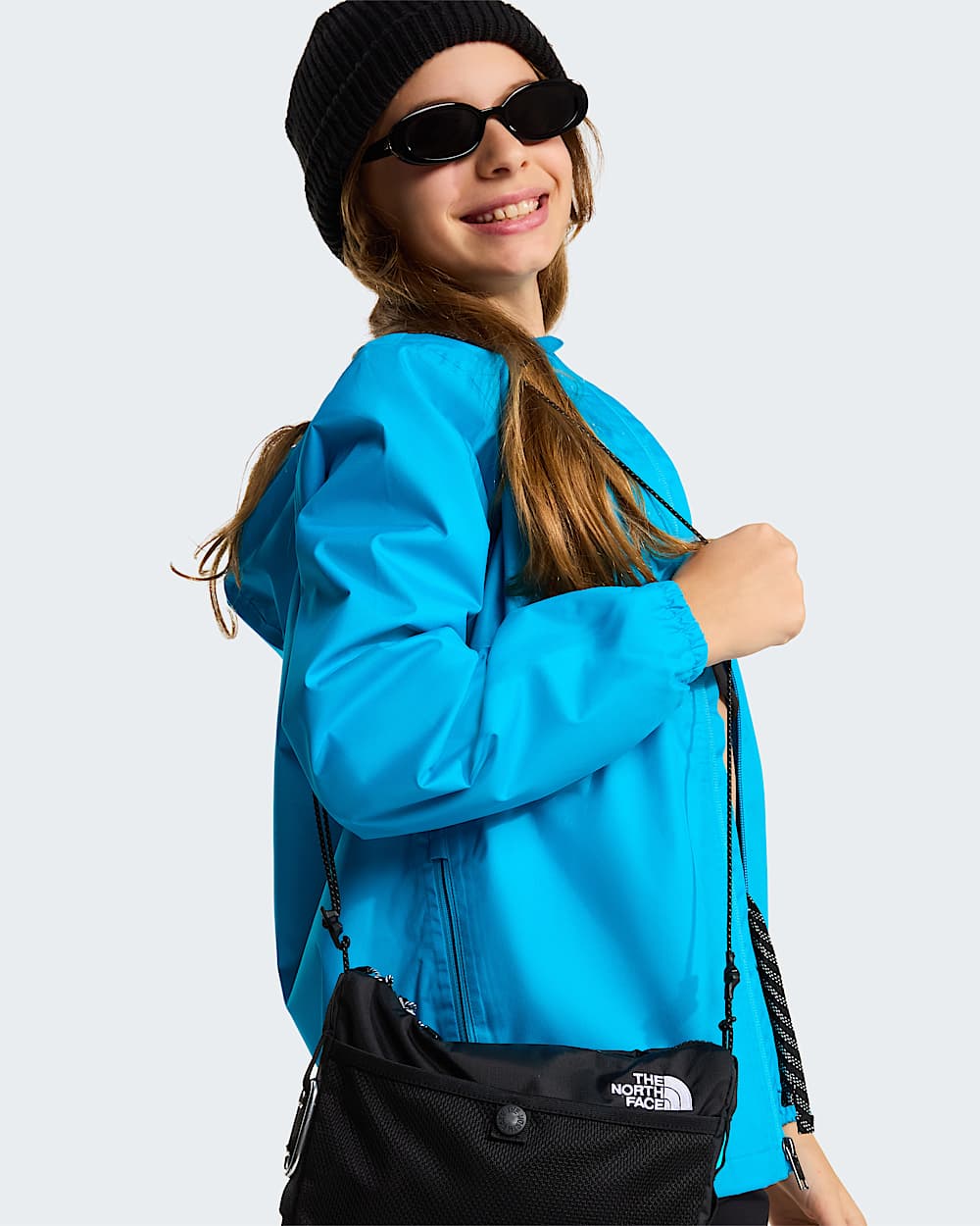 Giacca da pioggia Zipline da ragazzi TNF Meridian Blue ALT13