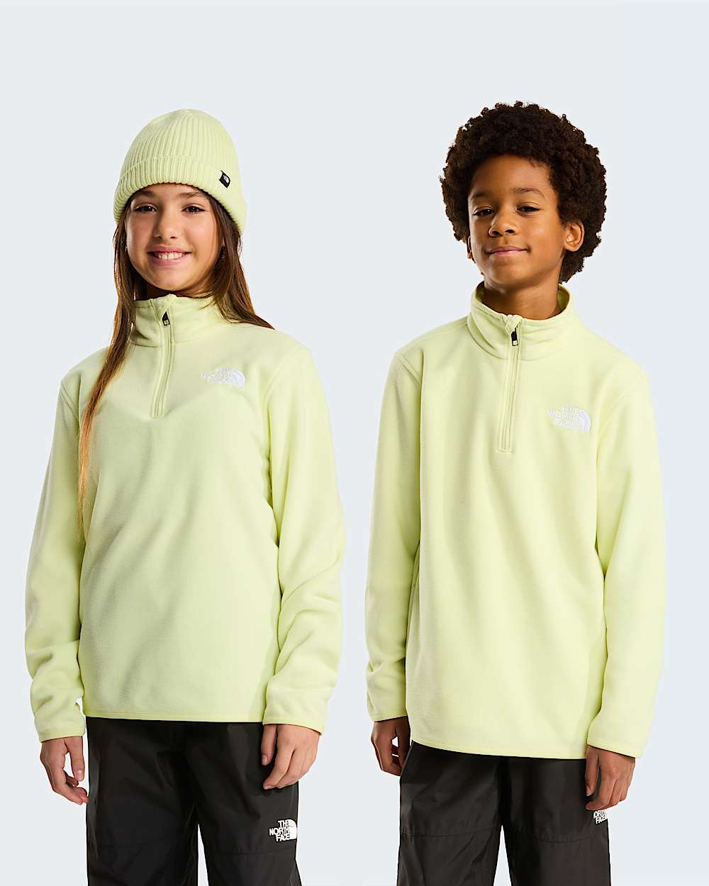 Glacier Fleece mit 14langem RV fr Jugendliche TNF Lemon Mist HERO