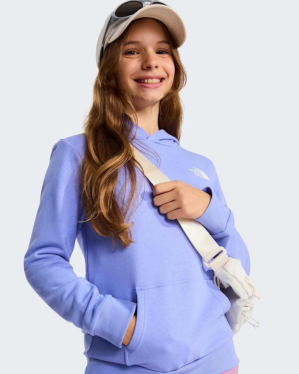 Simple Dome leichter  normal geschnittener Kapuzenpulli fr Jugendliche TNF Periwinkle Glow ALT11