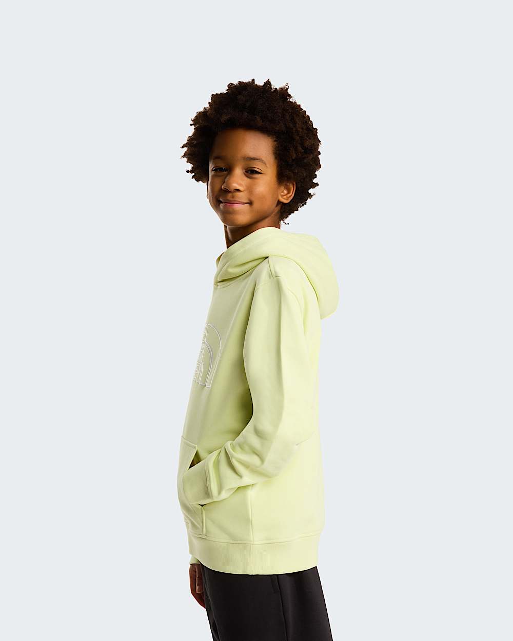 Drew Peak Light Regularhoodie voor tieners TNF Lemon Mist ALT2