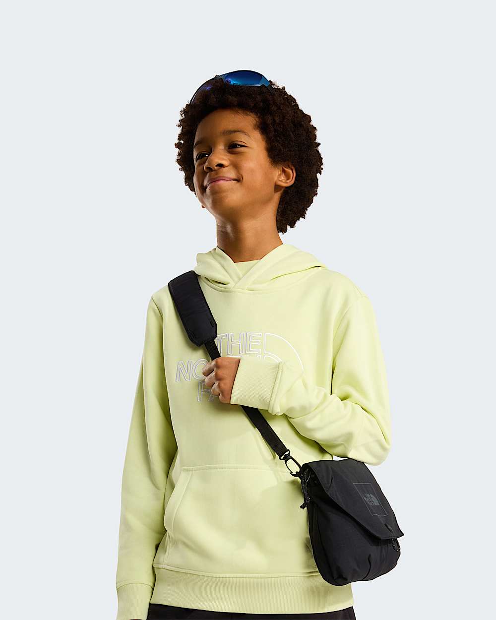Drew Peak Light Regularhoodie voor tieners TNF Lemon Mist ALT6