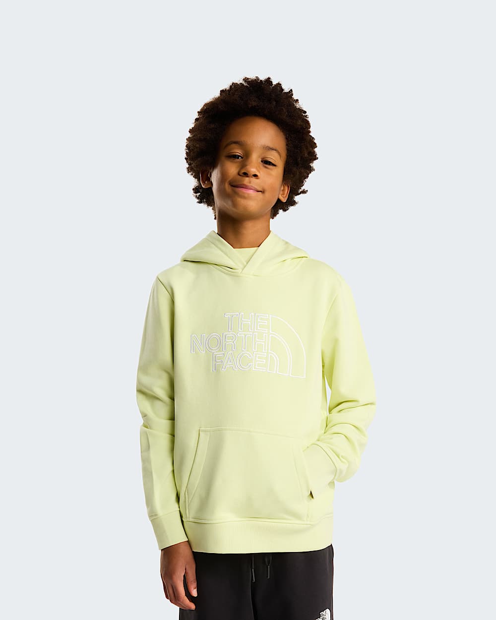 Drew Peak Light Regularhoodie voor tieners TNF Lemon Mist HERO