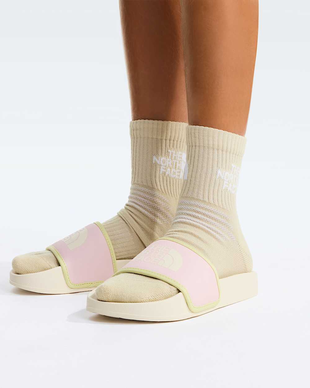 Base Camp Slides III pour enfant TNF White DunePale Blossom ALT4