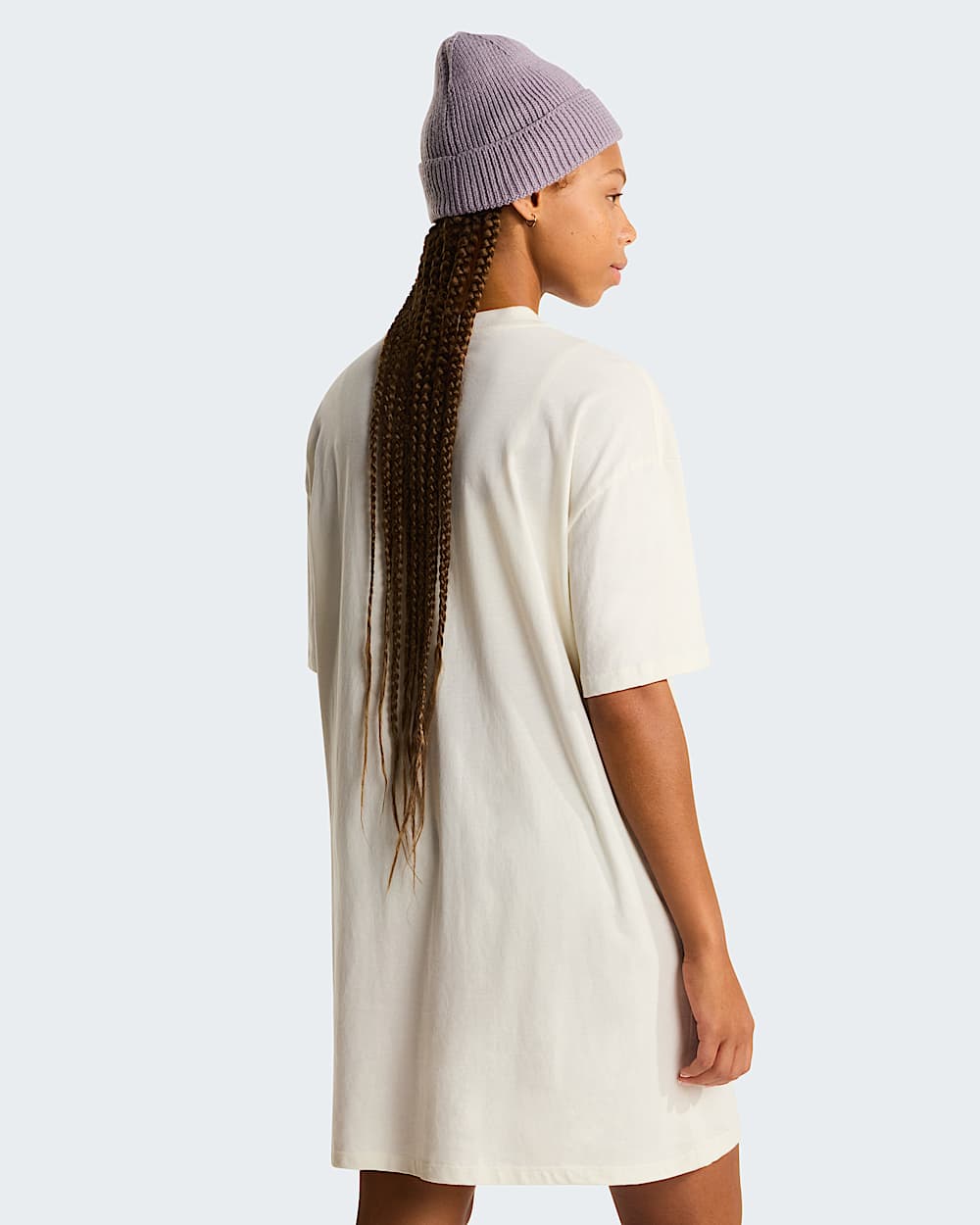 Womens Evolution Simple Dome TShirt Dress TNF White Dune ALT3