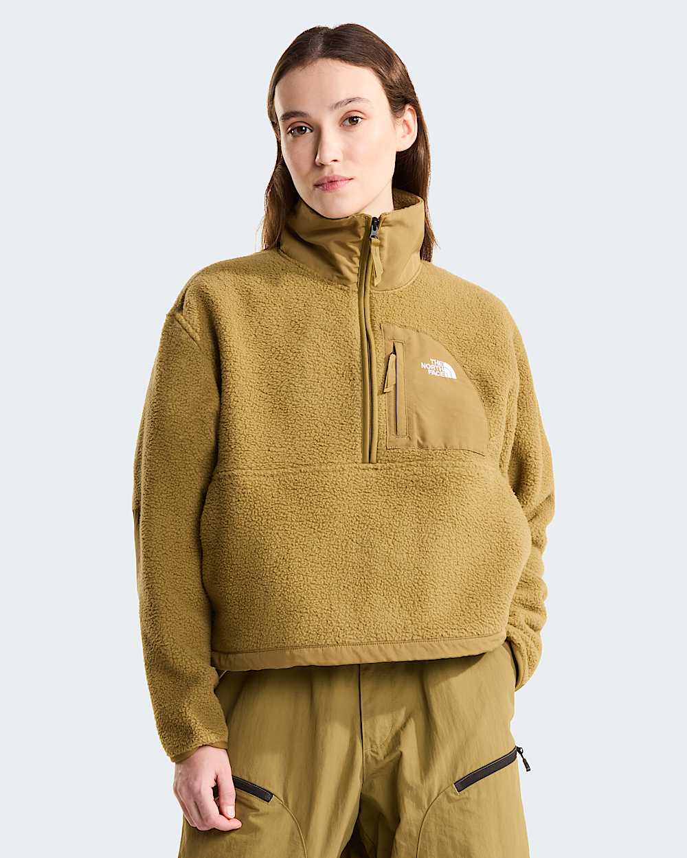 Yumiori Off-Peak Fleecejacke mit 1/2-langem RV für Damen