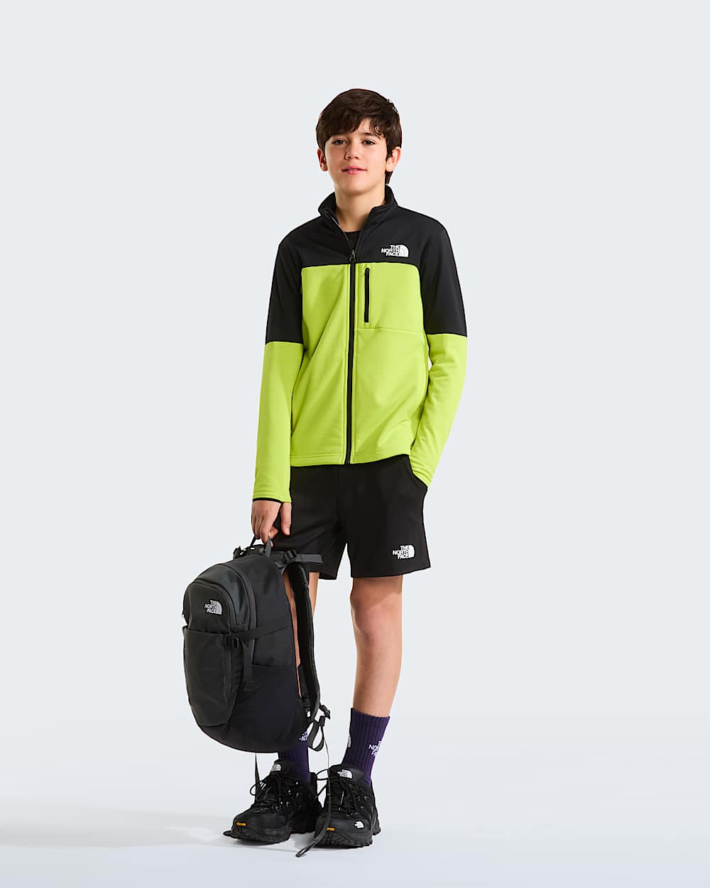 Short en maille de polyester pour enfant TNF TNF Black ALT1