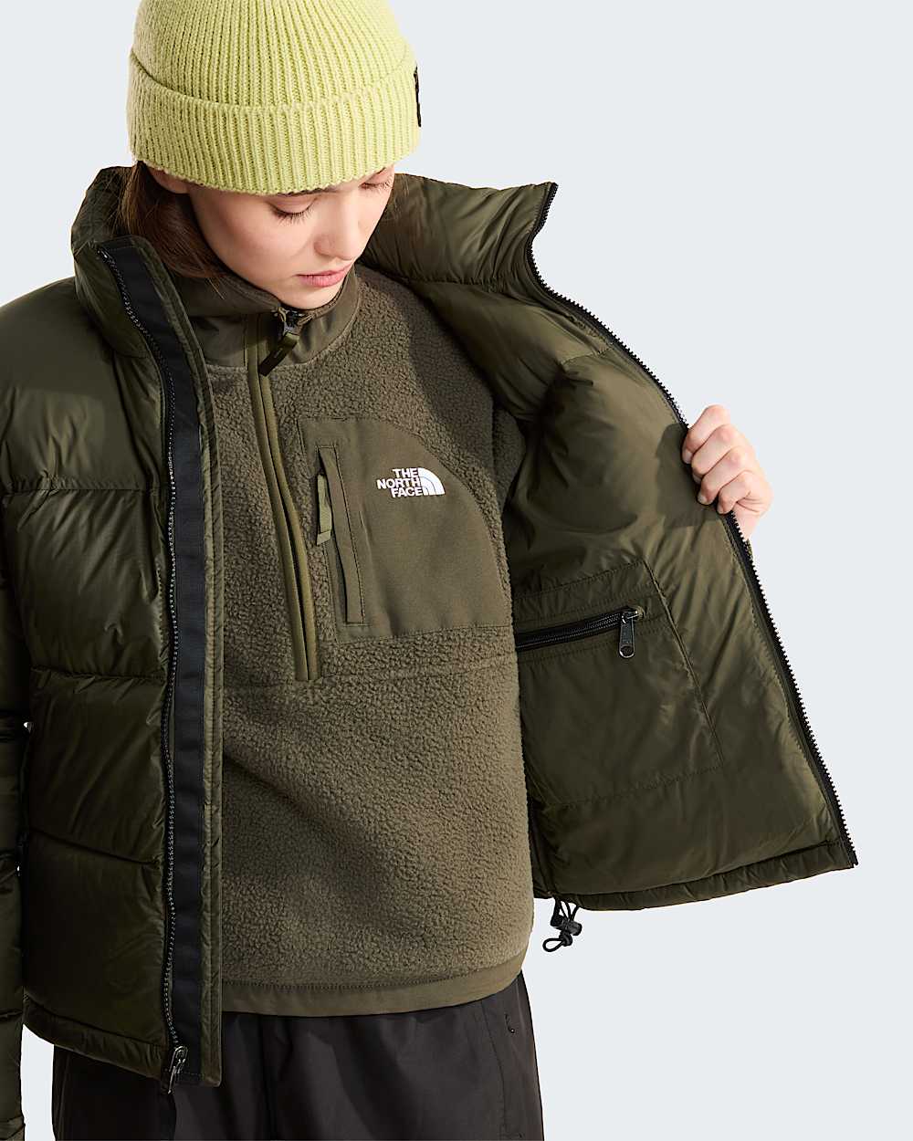 Womens 1996 Retro Nuptse Jacket TNF New Taupe Green ALT8