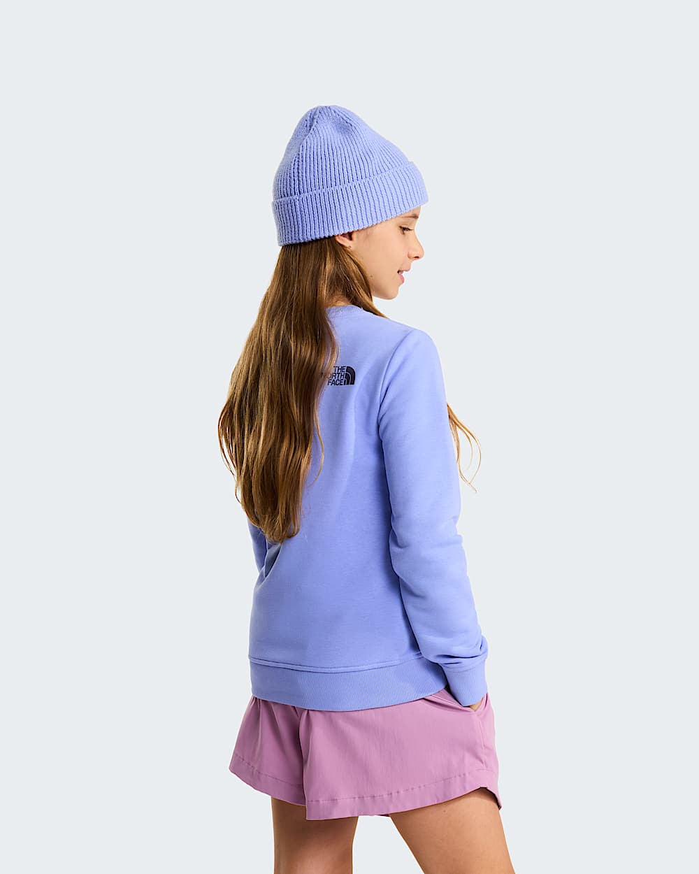 Drew Peaksweatshirt met ronde hals voor tieners TNF Periwinkle Glow ALT8