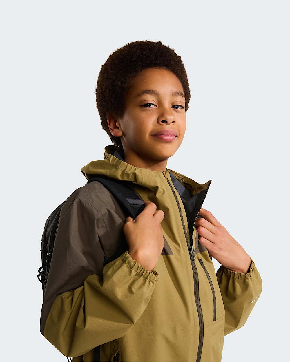 Giacca guscio Hike Packable da ragazzi TNF New Taupe GreenCedar ALT7