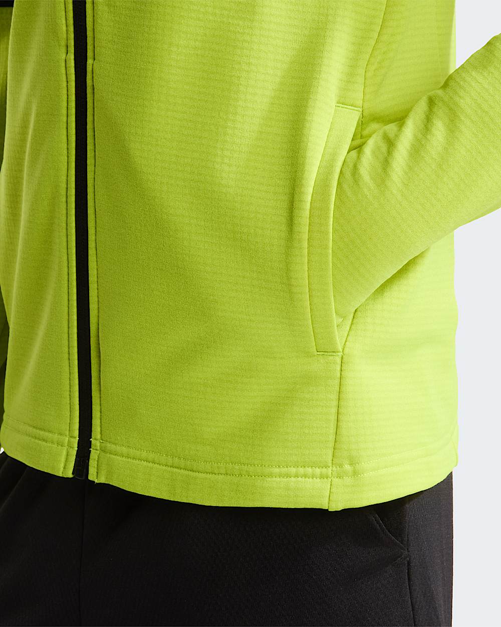 Hike MidlayerJacke mit durchgehendem RV fr Jugendliche TNF TNF BlackFizz Lime ALT5