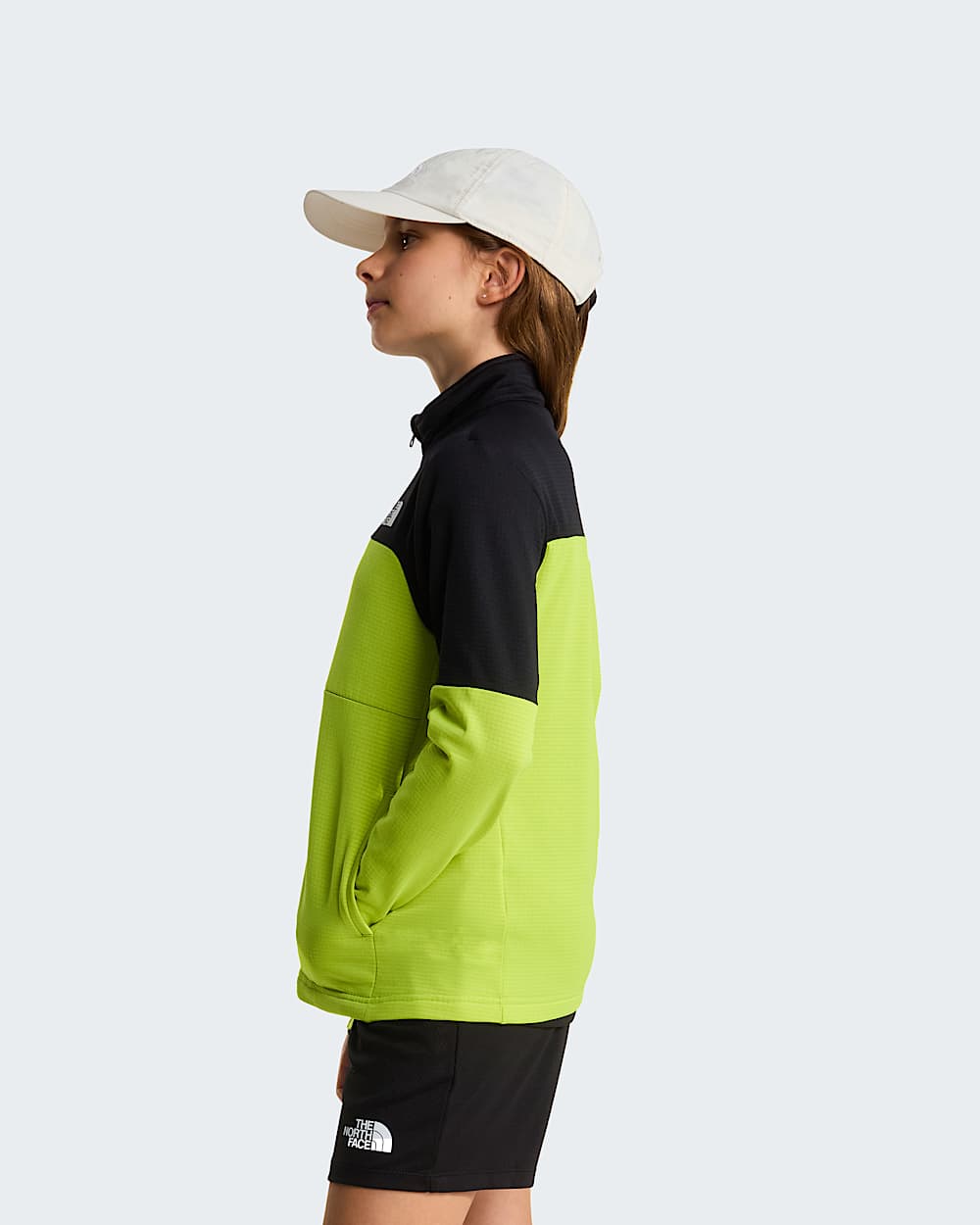 Hike MidlayerJacke mit durchgehendem RV fr Jugendliche TNF TNF BlackFizz Lime ALT9
