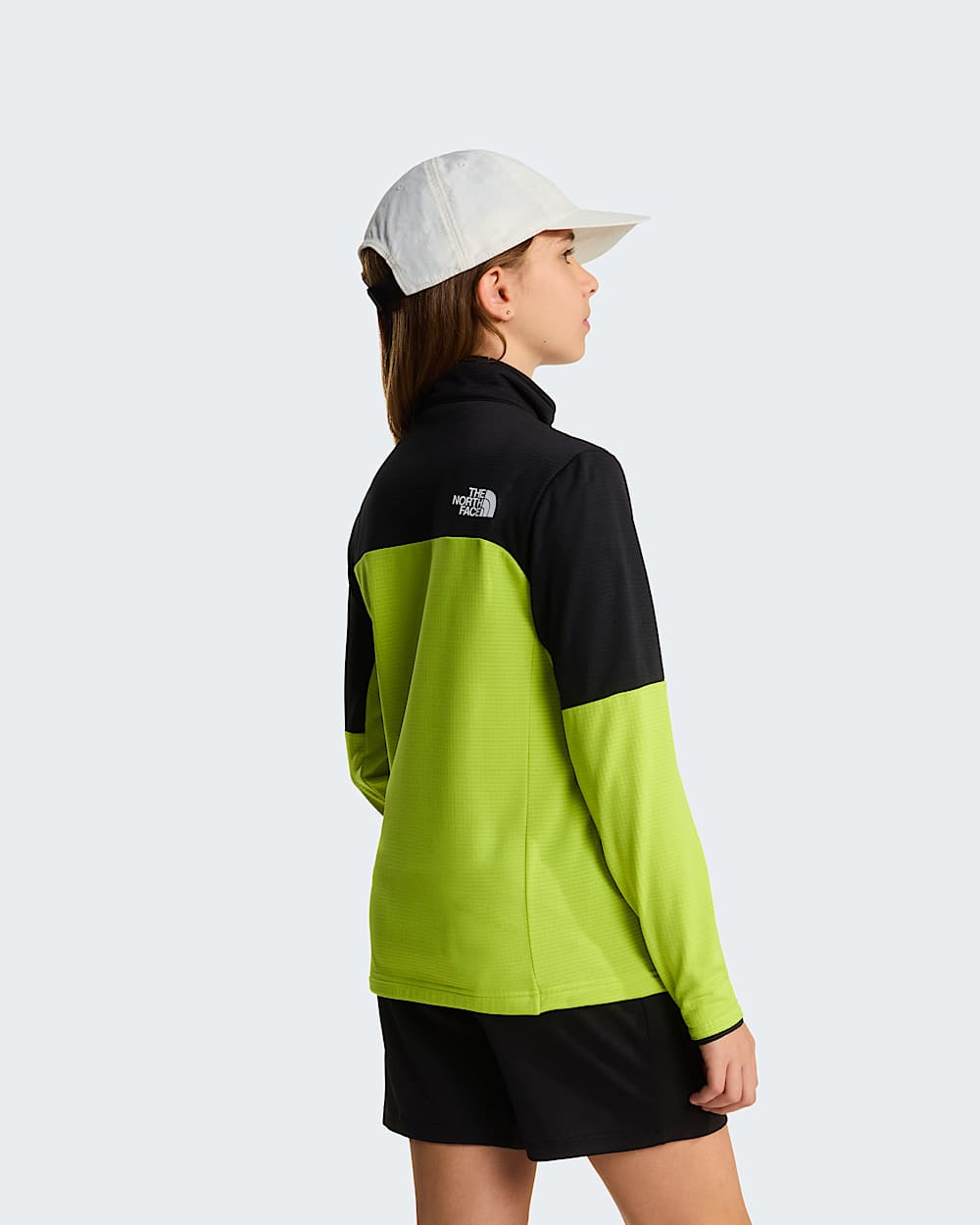 Hike MidlayerJacke mit durchgehendem RV fr Jugendliche TNF TNF BlackFizz Lime ALT10