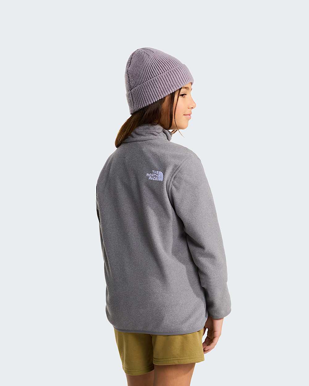 Glacier Fleece mit 14langem RV fr Jugendliche TNF TNF Mid Grey Heather ALT9