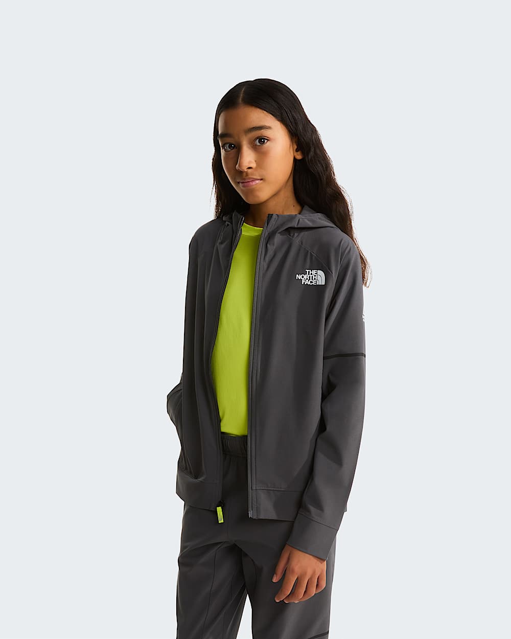 Geweven Mountain Athleticsjas voor tieners TNF Anthracite Grey ALT10