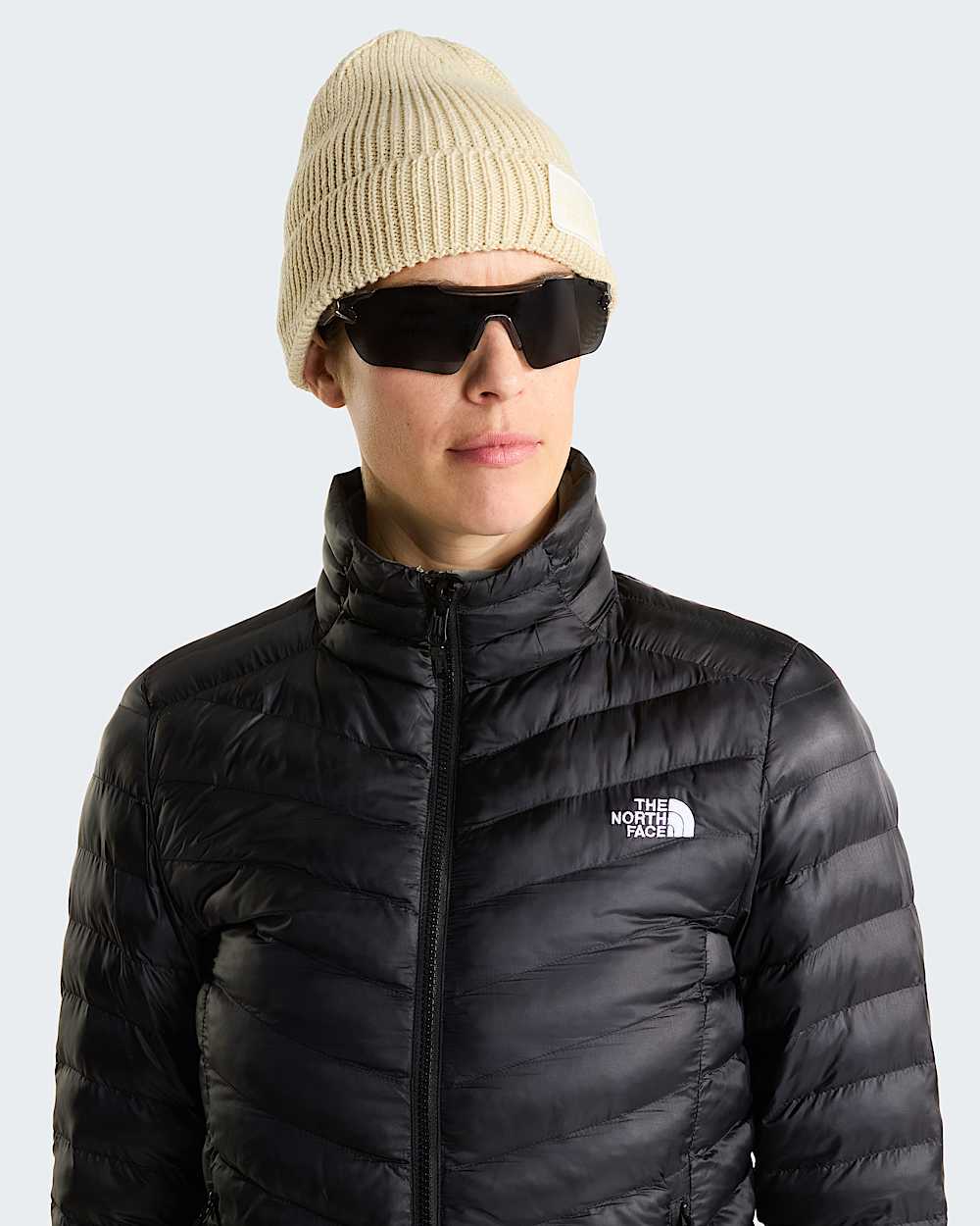 Bonnet  revers et logo carr TNF TNF Gravel HeatherWhite Dune ALT1
