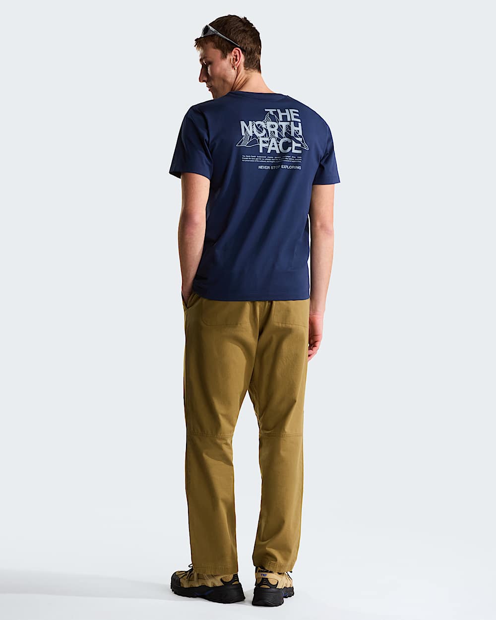 Mens Mountain Sketch Regular Graphic TShirt TNF ALT2
