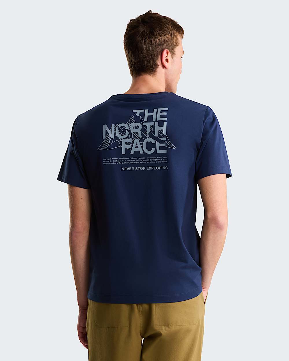 Mens Mountain Sketch Regular Graphic TShirt TNF HERO