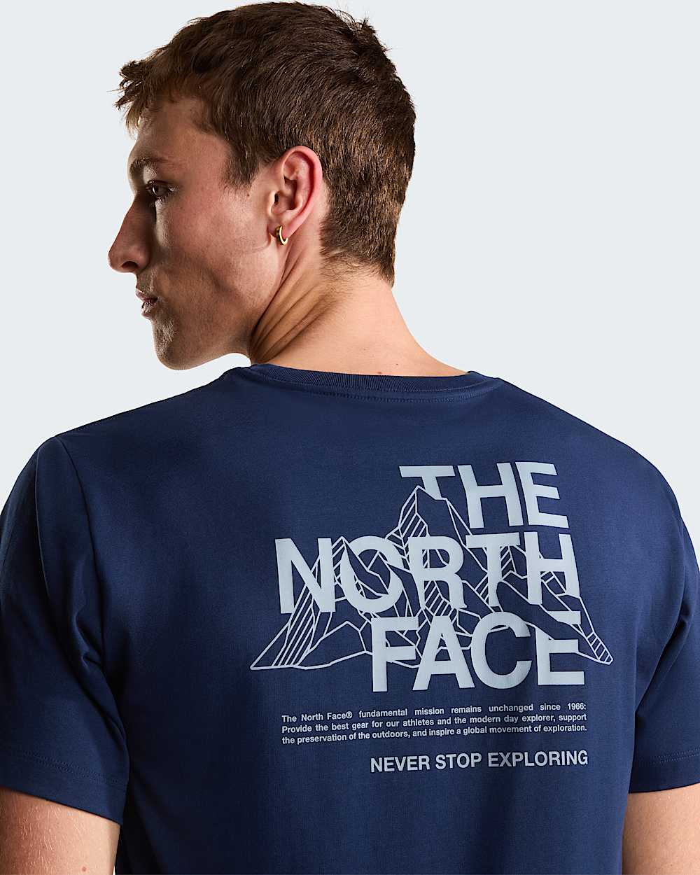 Mens Mountain Sketch Regular Graphic TShirt TNF ALT5