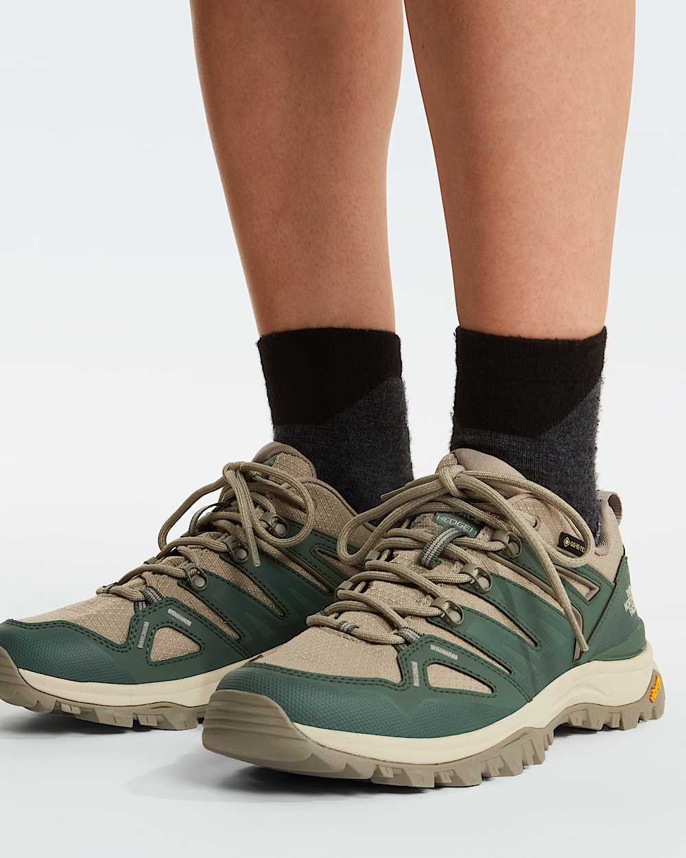 Womens Hedgehog GORETEX Hiking Shoes TNF Duck GreenClay Green ALT4