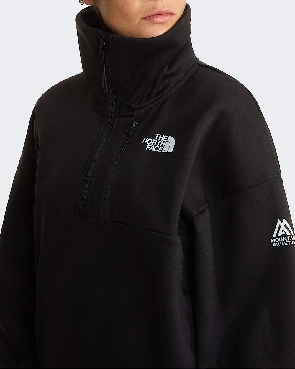 Womens Mountain Athletics 14 Zip Funnel Neck Fleece TNF ALT4