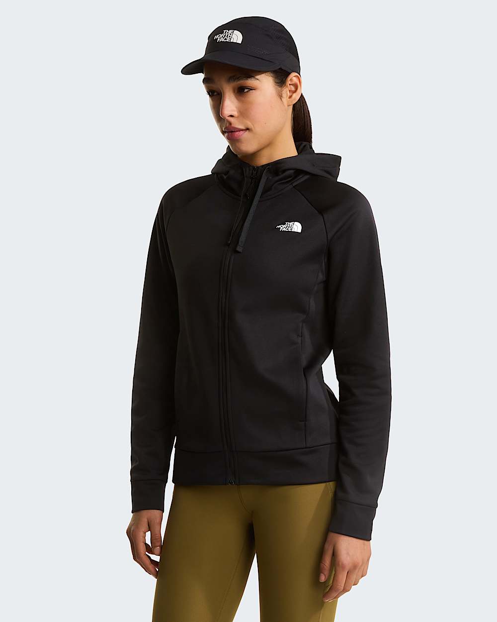 Reaxion 20hoodie met volledige rits voor dames TNF HERO