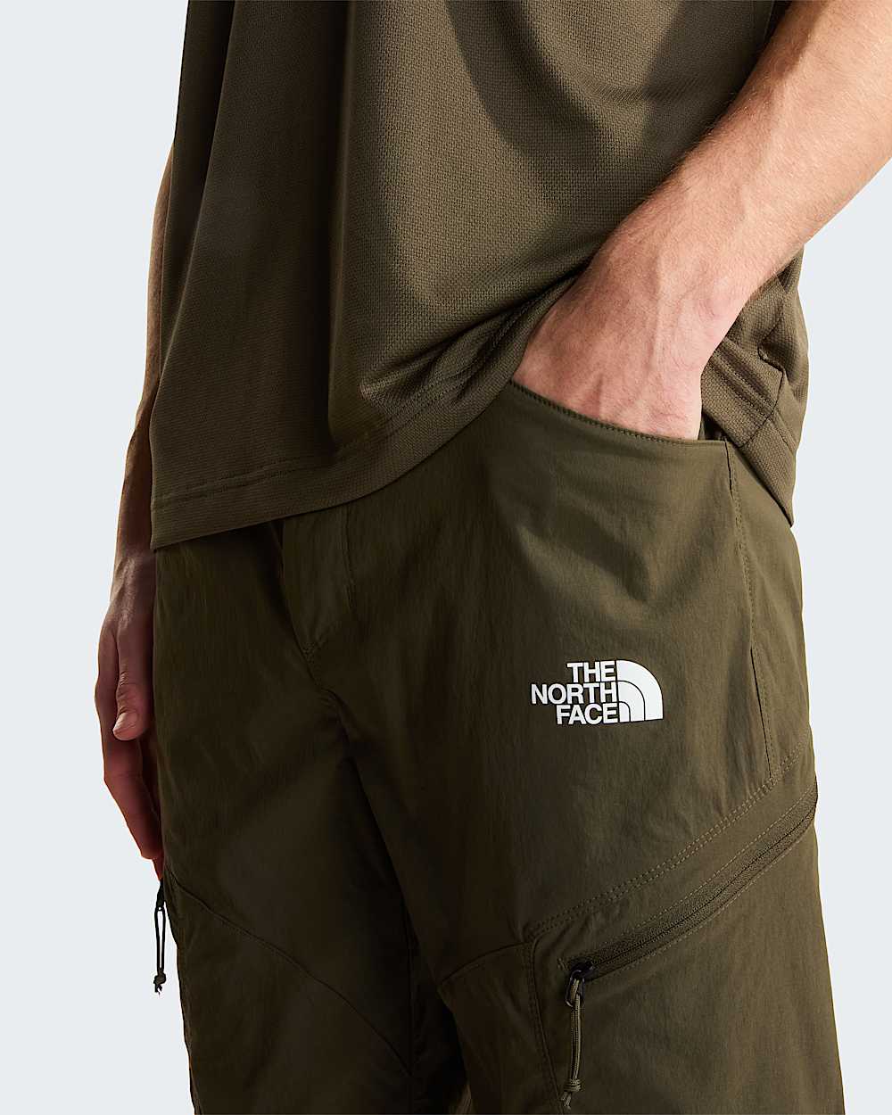 Pantaloni convertibili Exploration affusolati da uomo TNF New Taupe Green ALT5