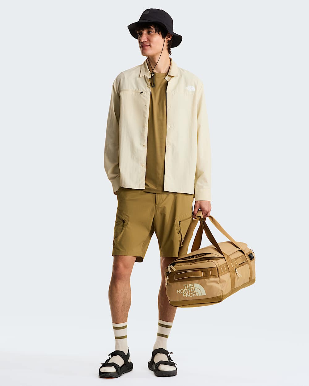Bolsa de viaje Base Camp Duffle Voyager 42L TNF Khaki StoneUtility BrownDesert Stone ALT7