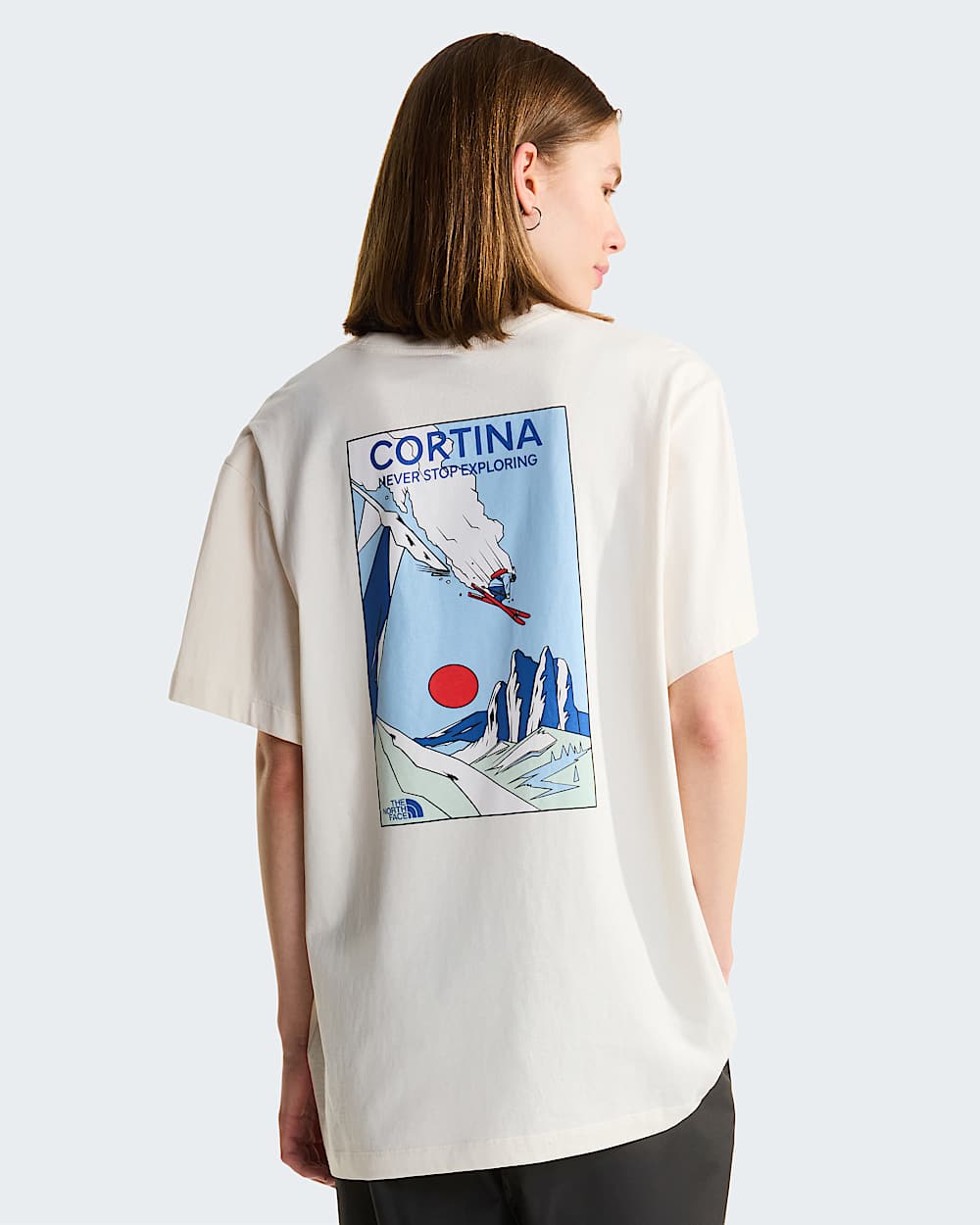 Unisex Mountain Celebration Regular Graphic TShirt TNF White Dune ALT9