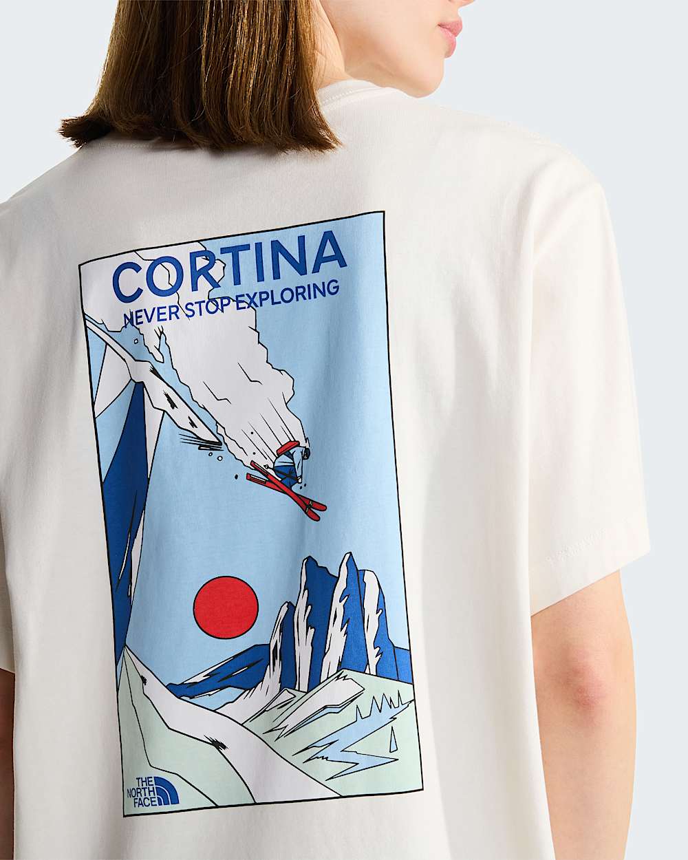 Unisex Mountain Celebration Regular Graphic TShirt TNF White Dune ALT14