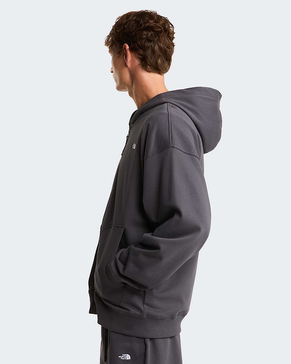 Essential Kapuzenpulli in Oversize und Unisex TNF Anthracite Grey ALT4
