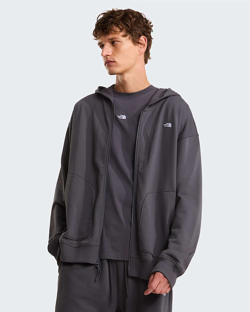 Essential Kapuzenpulli in Oversize und Unisex TNF Anthracite Grey ALT6