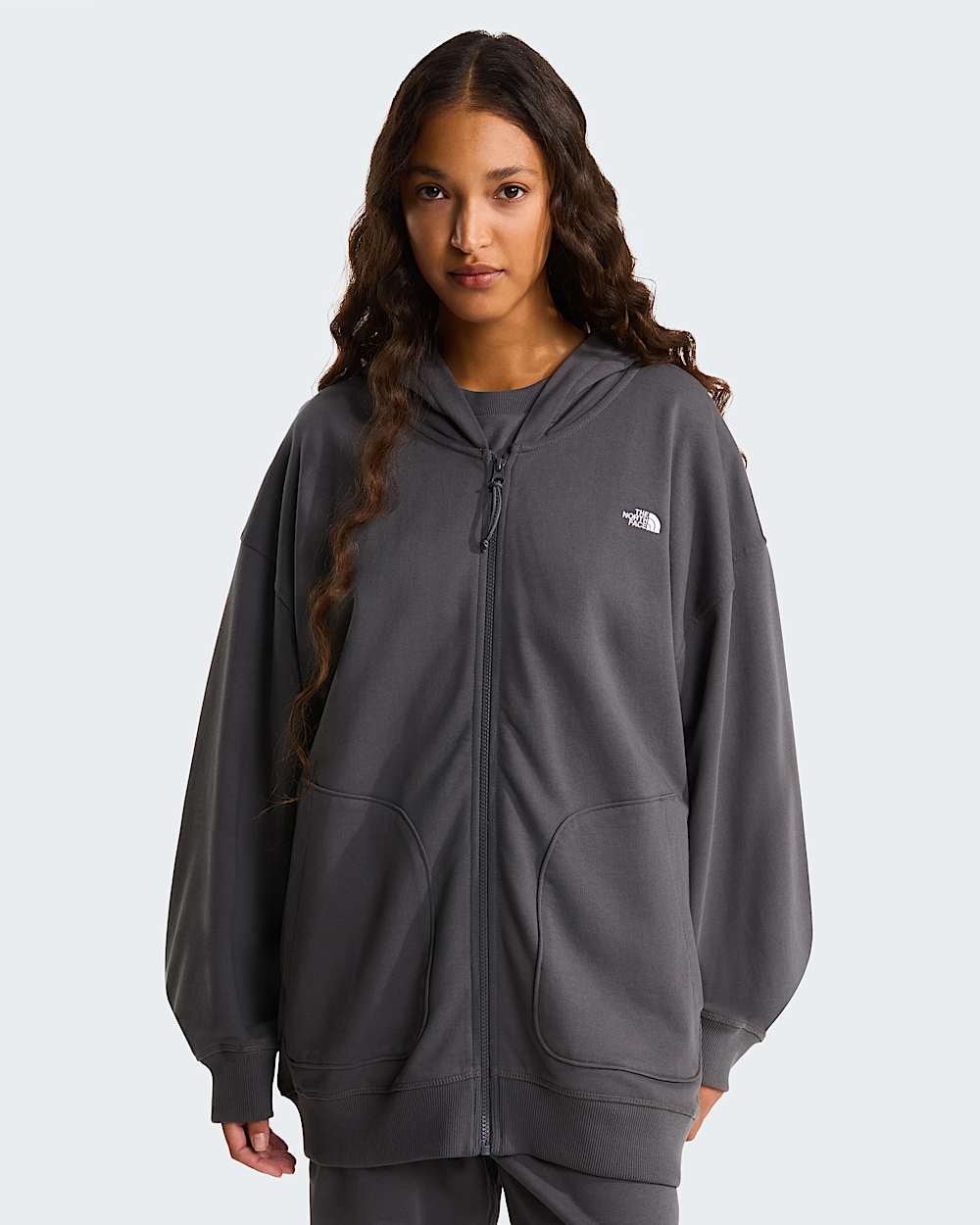 Essential Kapuzenpulli in Oversize und Unisex TNF Anthracite Grey ALT10