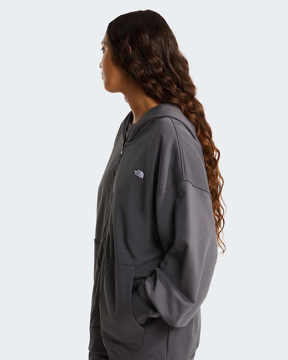 Essential Kapuzenpulli in Oversize und Unisex TNF Anthracite Grey ALT12