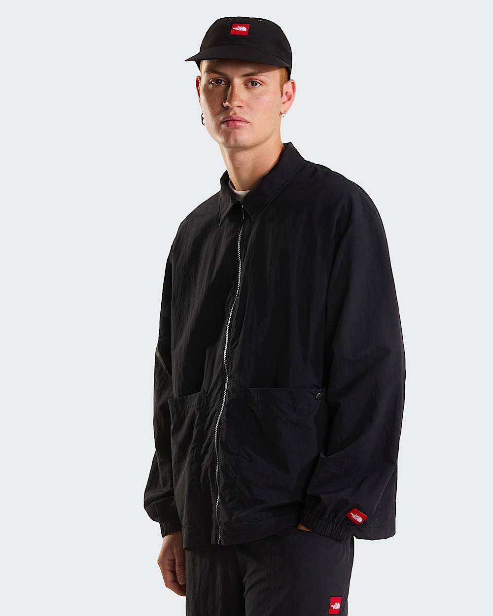 Unisex Red Box Nylon LongSleeve Shirt TNF TNF Black ALT1