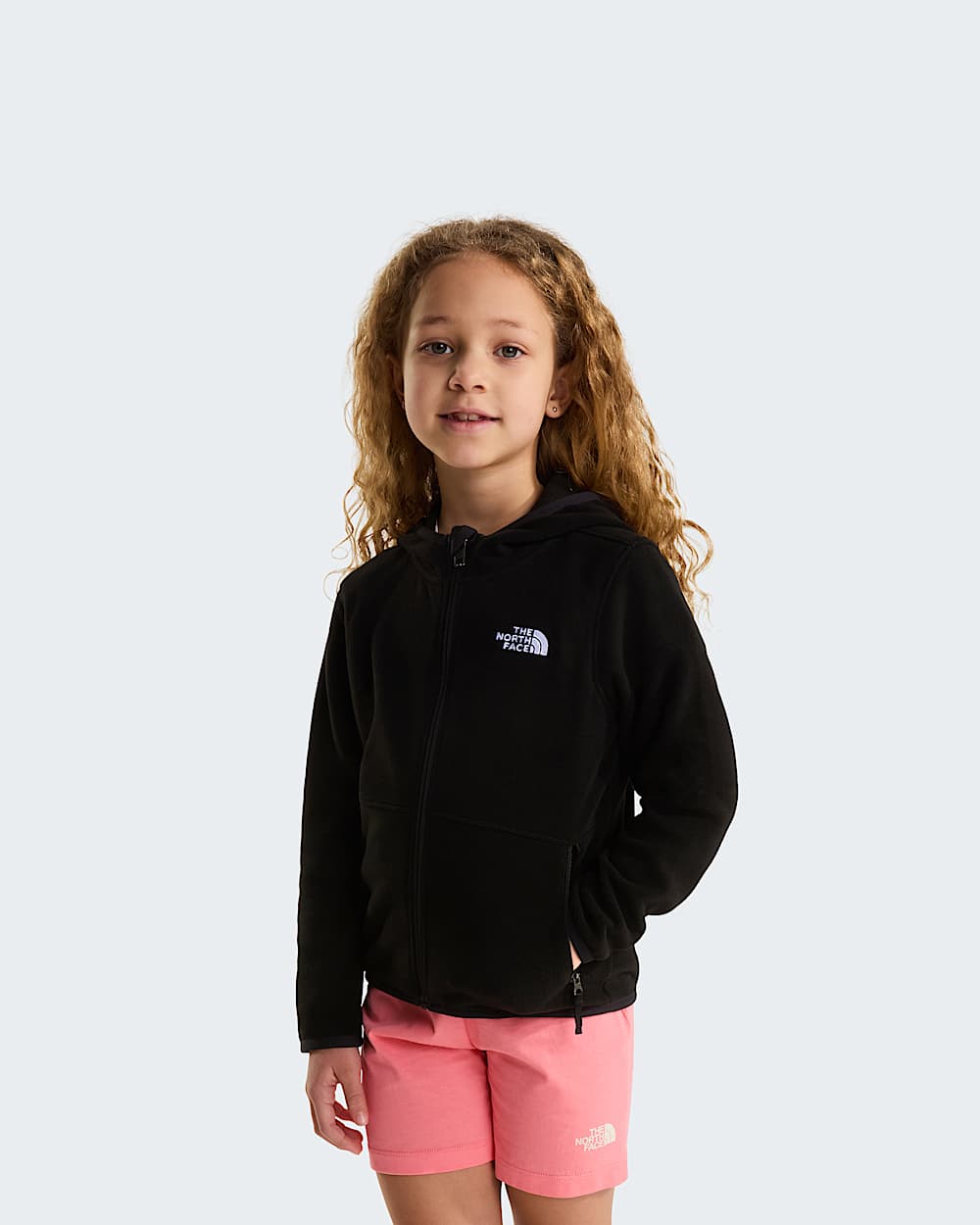Glacierfleece met capuchon en volledige ritssluiting voor kids TNF ALT10