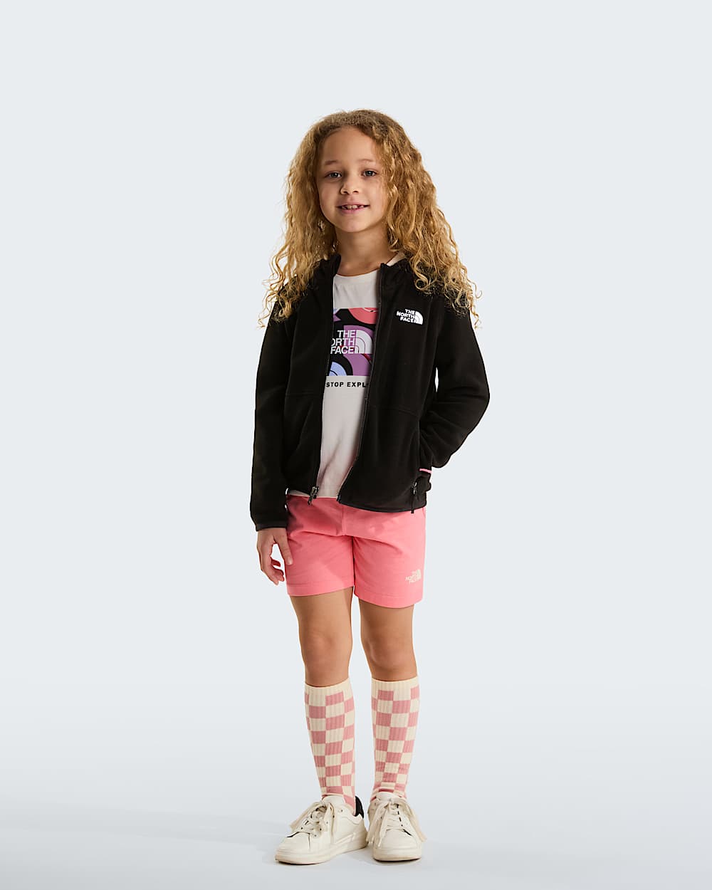 Glacierfleece met capuchon en volledige ritssluiting voor kids TNF ALT11