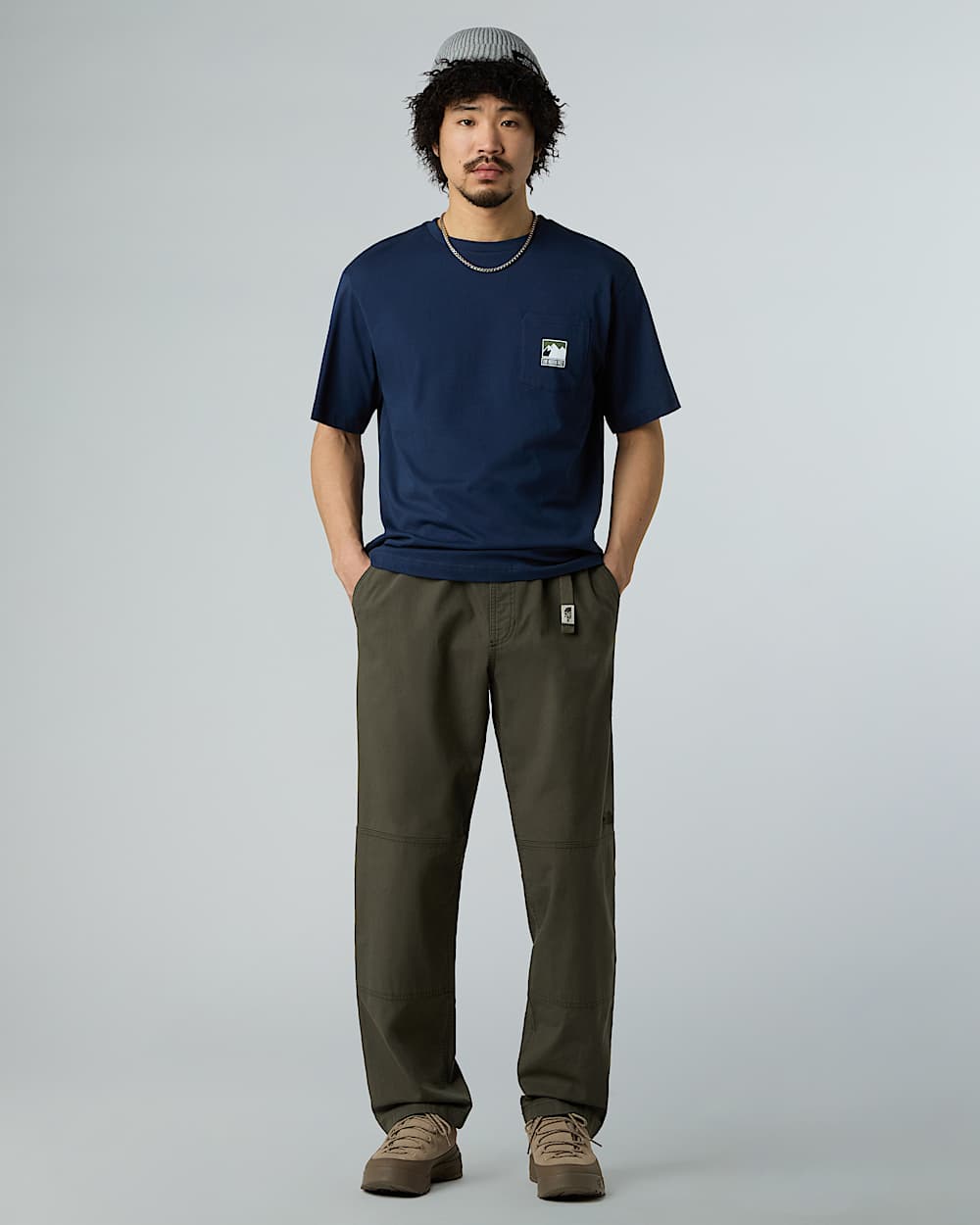Mens Mountain Logo Relaxed Pocket TShirt TNF ALT5