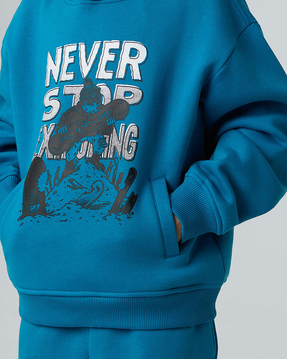 Boys Sports Oversized Graphic Hoodie TNF alt8