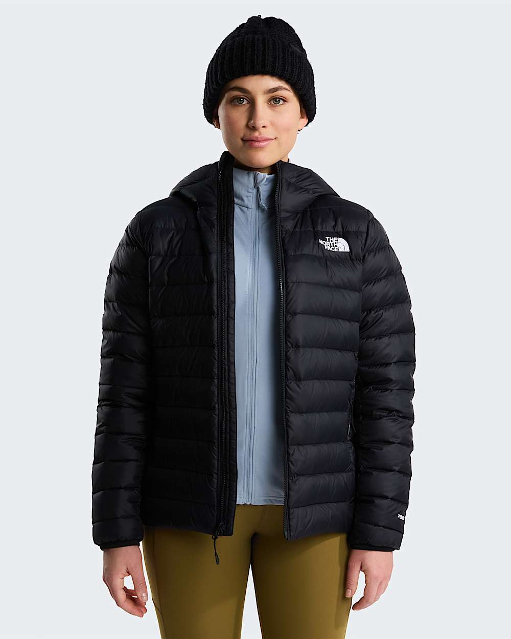 Womens Classic Down Hooded Jacket TNF ALT4
