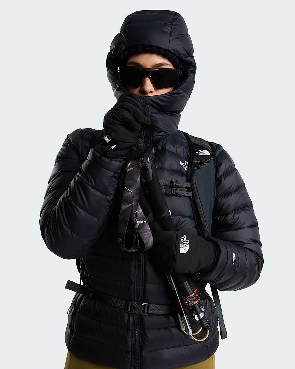 Womens Classic Down Hooded Jacket TNF ALT11