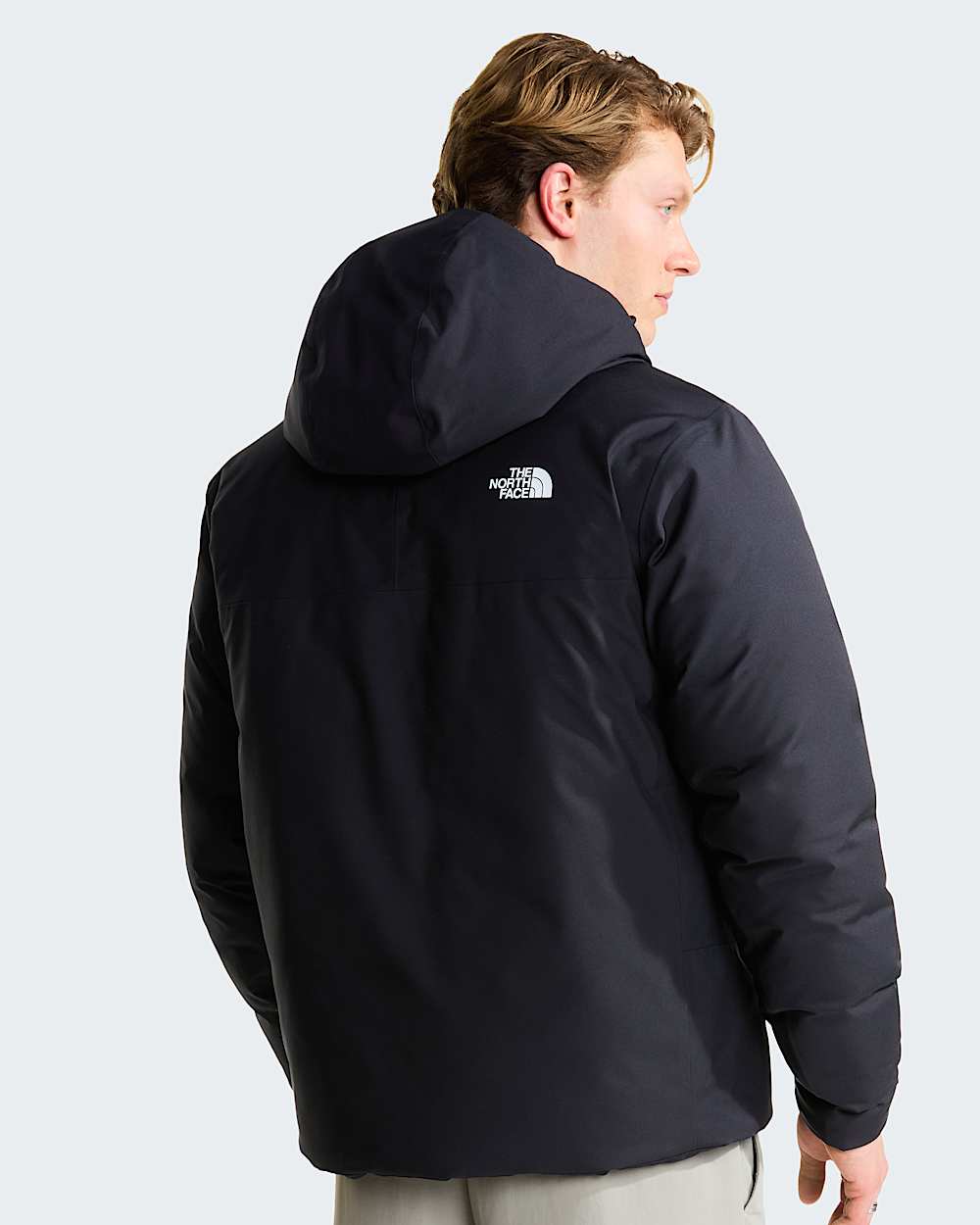 Mens Mountain Range Down Hooded Jacket TNF ALT3