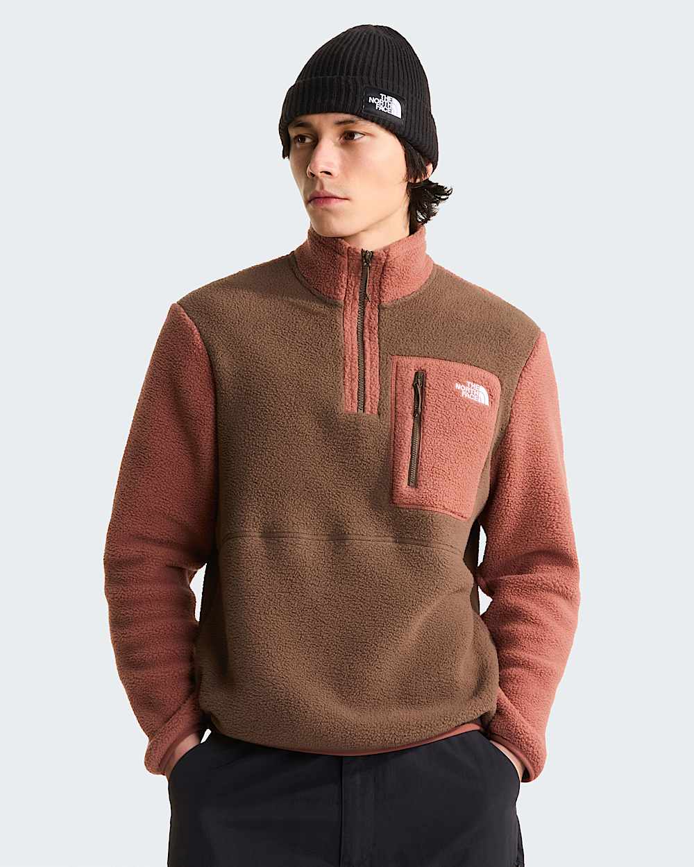 Yumiori Fleecejacke mit 1/4-langem RV für Herren