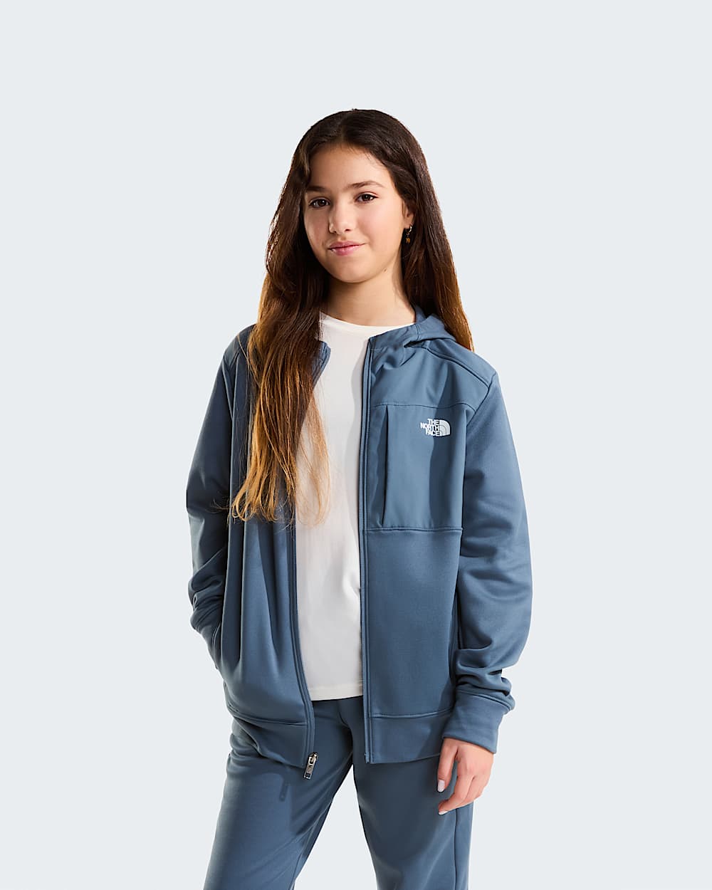 Giacca in pile con cappuccio TNF Performance da ragazzi TNF ALT16