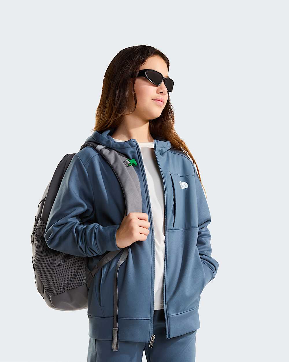 Giacca in pile con cappuccio TNF Performance da ragazzi TNF ALT17